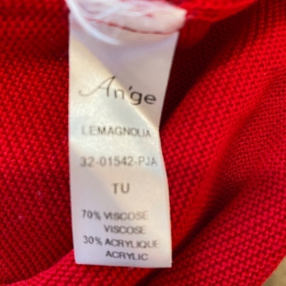 AN’GE PARIS l Red Sweater l RED COLD SHOULDER (PARIS) 0832 - Picture 3 of 4